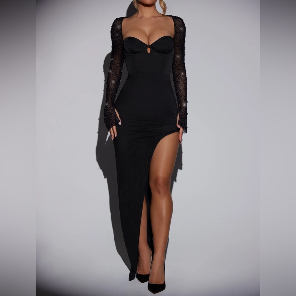 Oh Polly Black Evening Dress